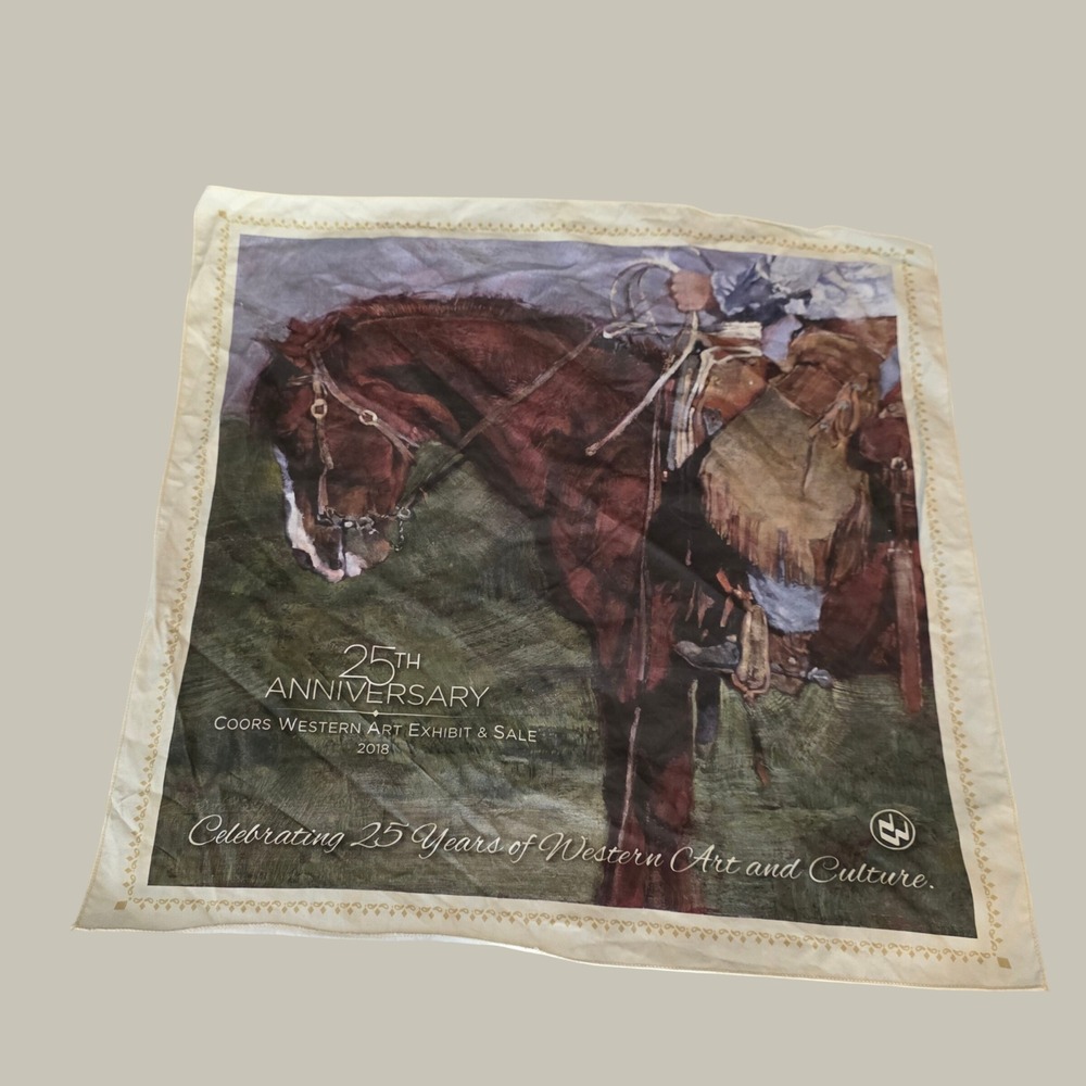 Coors Horse Equestrian Bandana Green 25th Anniversary Western Art Exhibit